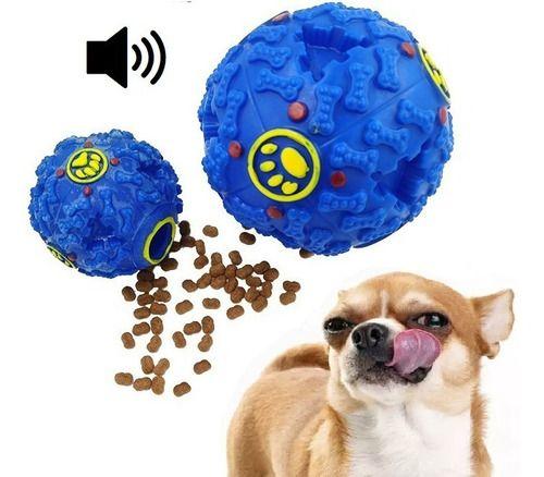 Imagem de Brinquedo para Cães Bola Pequena Porta Petisco Emite Som para Cachorro Cães Pets - Pequeno 7 Cm