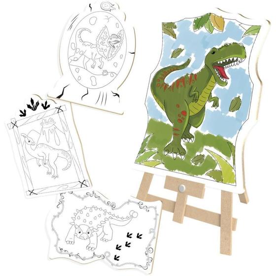 Imagem de Brinquedo para Colorir Dinossauros Super KIT C/04 TEL