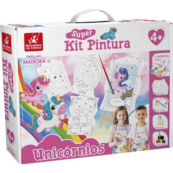 Imagem de Brinquedo para Colorir Unicornios Super KIT C/04 Tela