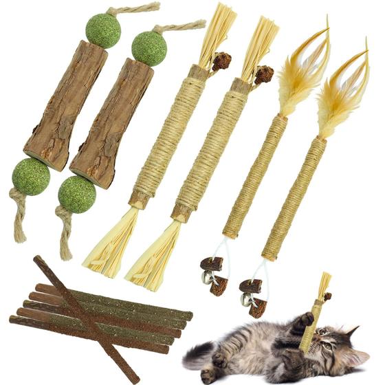 Imagem de Brinquedo para Gatos com Catnip e Silvervine Natural - Conjunto FOWSRHRG