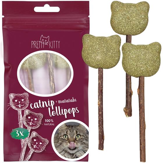Imagem de Brinquedo para Gatos Pretty Kitty Catnip Lollipop - Com Palito Dental