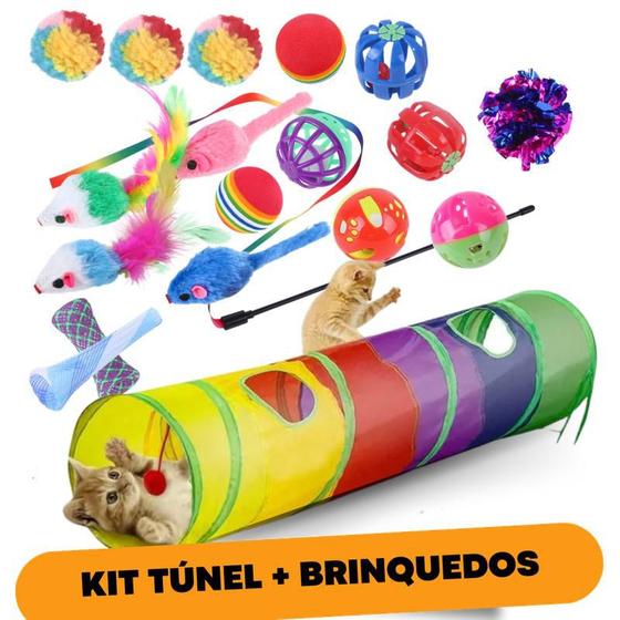 Imagem de Brinquedo para gatos túnel interativo pets filhotes