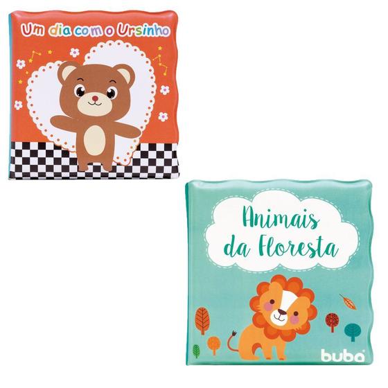 Imagem de Brinquedo para hora do banho infantil bebe menino menina kit 2 livrinhos educativo buba