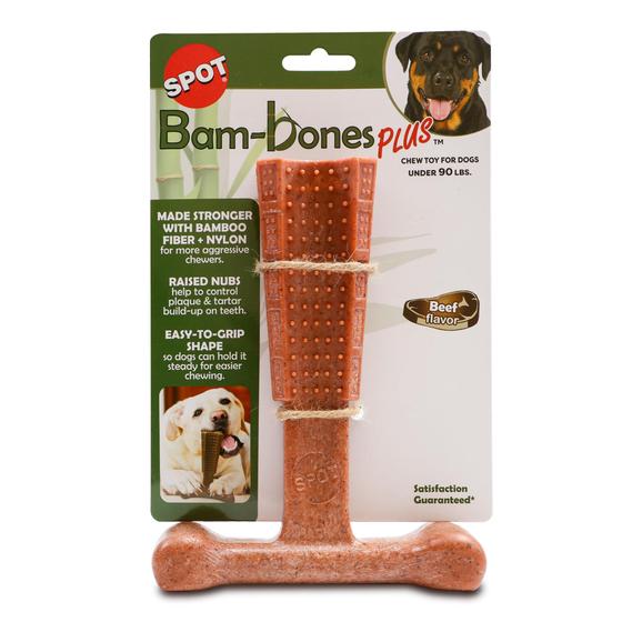 Imagem de Brinquedo para mastigar cães SPOT Bam-Bones Plus T Bone para mastigadores agressivos