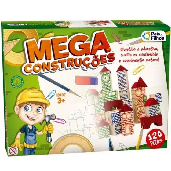Imagem de Brinquedo para Montar Mega Construções 120 Peças - Pais e Filhos