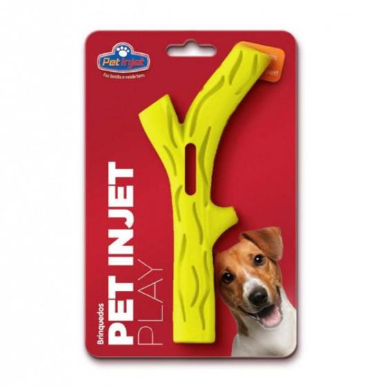 Imagem de Brinquedo Para Pet Cães Play Graveto Amarelo Pvc Flexível