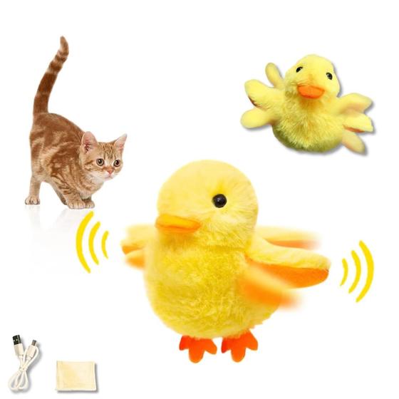 Imagem de Brinquedo Passarinho Flapping Bird com Catnip - Amarelo - Estimula o Gato