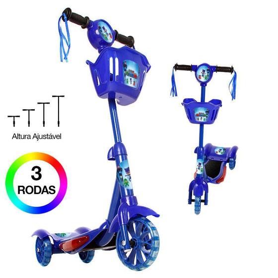 Brinquedo Patinete Infantil PJ Masks 3 Rodas Luz E Som Menor preço em Brinquedo Patinete Infantil PJ Masks 3 Rodas Luz E Som