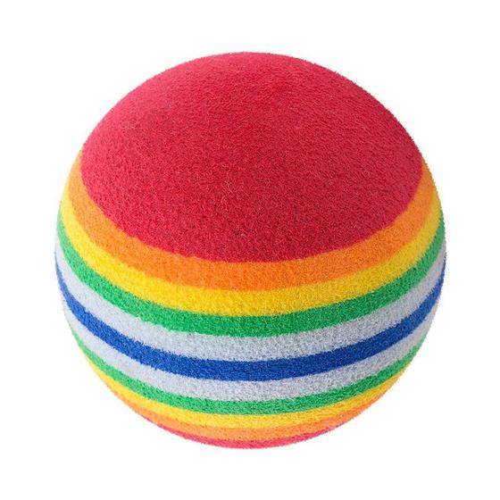 Imagem de Brinquedo Pawise Bolinha Rainbow Foam Ball para Gatos - Cores Sortidas