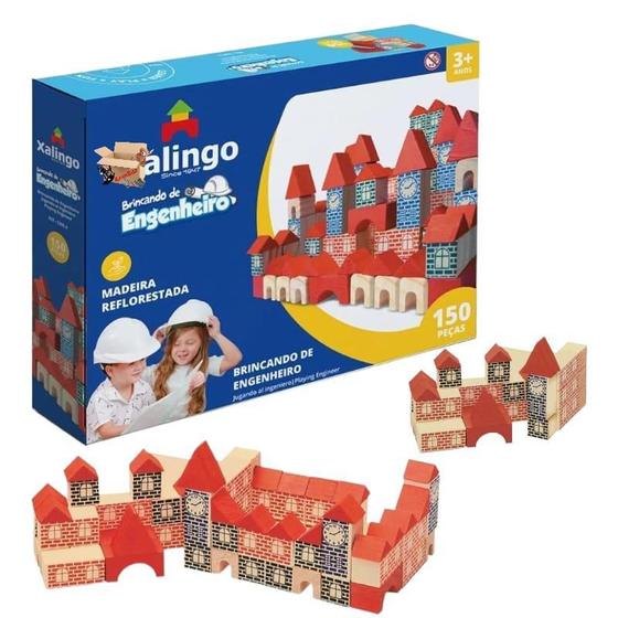 Imagem de Brinquedo Pedagógico Brincando De Engenheiro 150 Pçs Xalingo