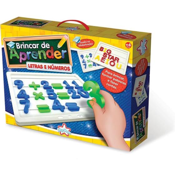 Imagem de Brinquedo Pedagógico Brincar De Aprender Letras/Números