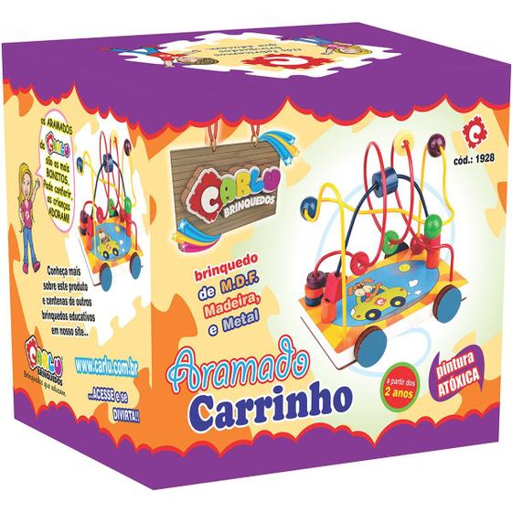 Imagem de Brinquedo Pedagogico Carrinho Aramado 17X13X14,5CM