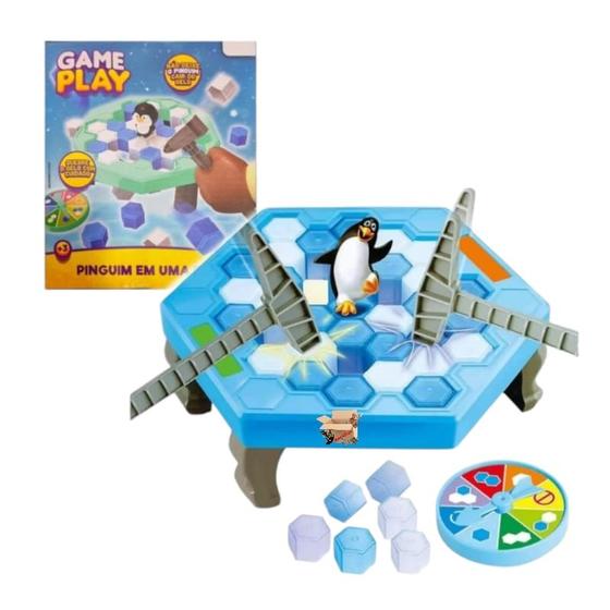 Imagem de Brinquedo Pedagógico Educativo Bate Martelo Jogo Pinguim Numa Fria - Etitoys