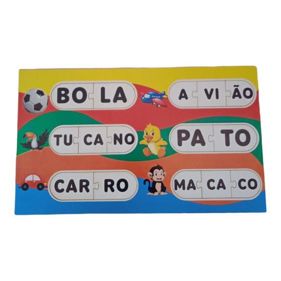 Imagem de Brinquedo Pedagógico Educativo Em Madeira Escolha o Seu: Letras, Números E Formas De Encaixe