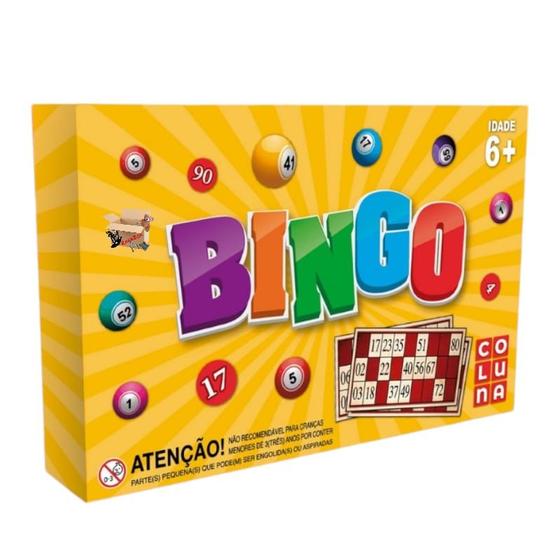 Imagem de Brinquedo Pedagógico Educativo Jogo Clássico Bingo Com 116 Peças - Pais E Filhos