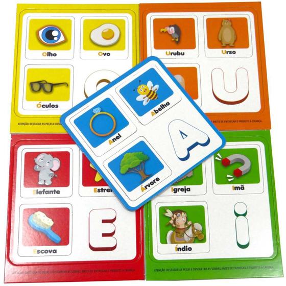 Imagem de Brinquedo Pedagógico Educativo Vogais com 20 Peças Coluna - GNA