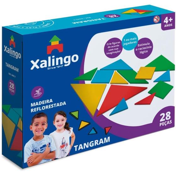 Imagem de Brinquedo Pedagogico Tangram 28PCS