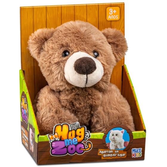 Imagem de Brinquedo Pelúcia Hug Me Zoo Urso para Crianças a Partir 3 Anos Multikids - BR1720