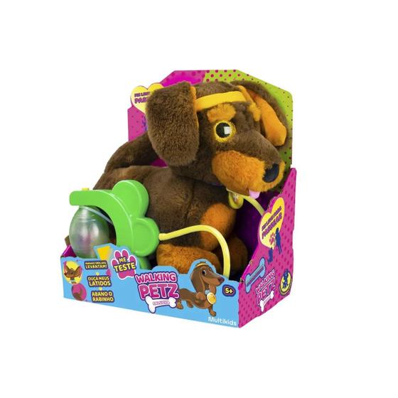 Imagem de Brinquedo Pelucia interativo Infantil Walking Petz com Som Multikids BR1874