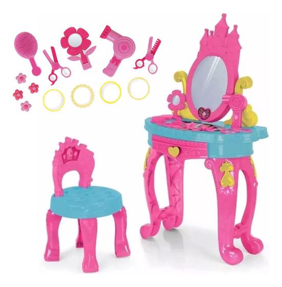 Imagem de Brinquedo Penteadeira Princesas Infantil Com Acessórios