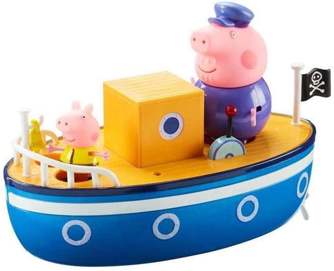 Imagem de Brinquedo peppa pig barco do vovo pig com 2 bonecos - sunny