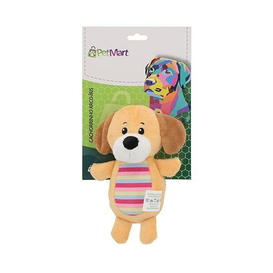 Imagem de Brinquedo Pet Cachorrinho de Pelúcia Arco Iris 16cm