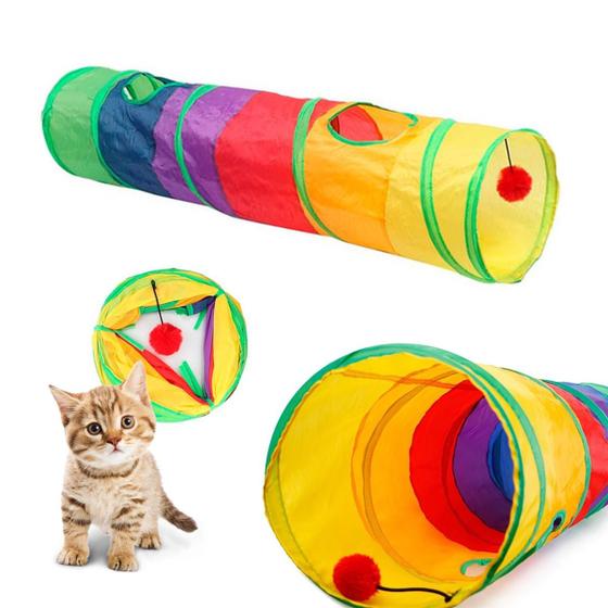 Imagem de Brinquedo Pet Túnel Labirinto Para Gato Cão Interativo Color