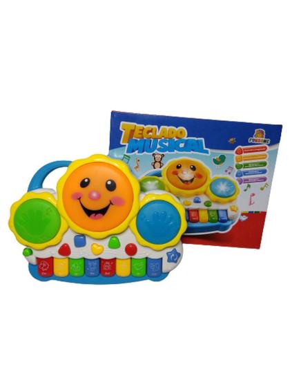 Imagem de Brinquedo Piano Infantil Musical Teclado Bebê Divertido Drum