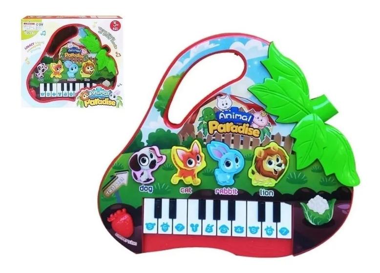 Imagem de Brinquedo Piano Teclado Infantil Bichos Musical Moranguinho