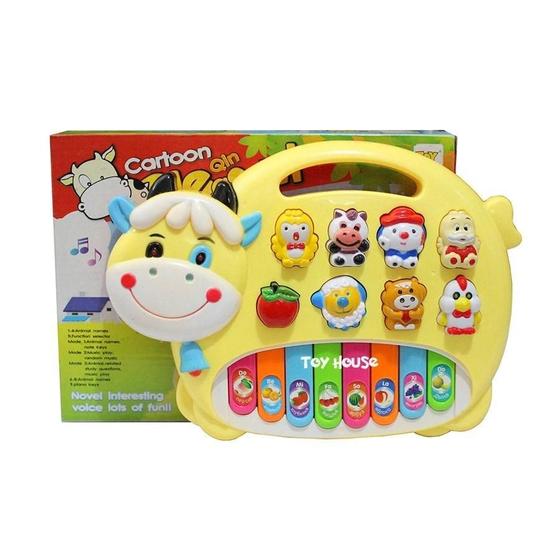 Imagem de Brinquedo Piano Vaquinha Musical Infantil Bebe