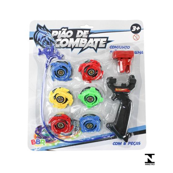 Imagem de Brinquedo Pião de Batalha com 6 Peças BBR Toys