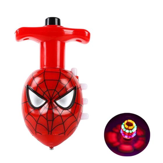 Imagem de Brinquedo Pião Homem Aranha Vingadores Flashing Top Com Luz