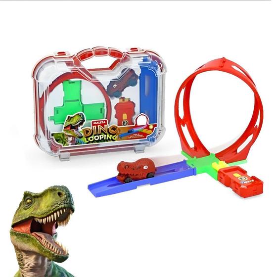 Imagem de Brinquedo Pista de Carrinho Radical Maleta Dino Looping  - Pakitoys