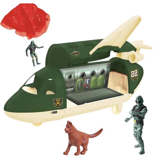 Imagem de Brinquedo PlaySet Avião Força Militar com Acessórios