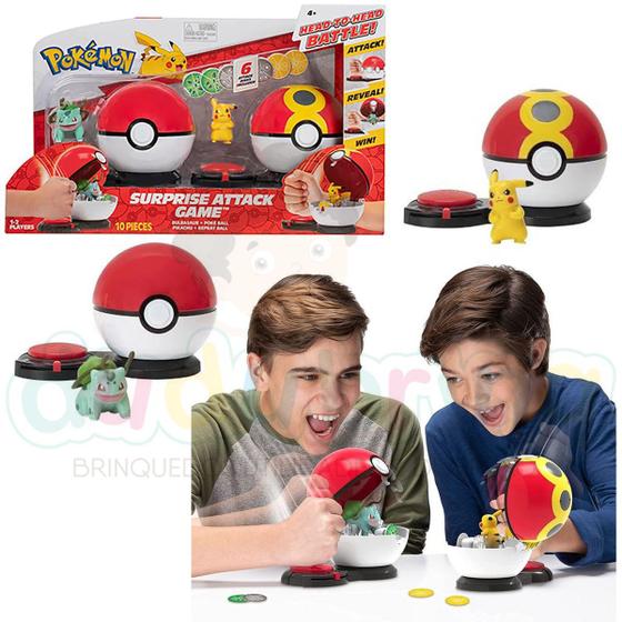 Brinquedo Pokebola Pokémon Pikachu Bulbasaur Ataque Surpresa - Sunny ...