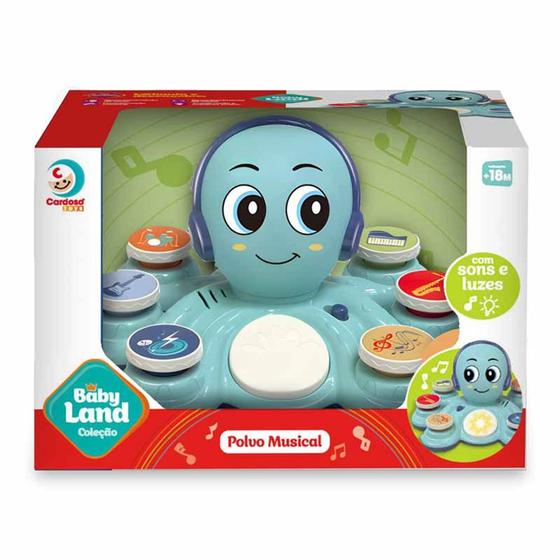 Imagem de Brinquedo Polvo Musical Baby Land Azul