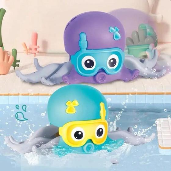 Imagem de Brinquedo Polvo Para Crianças Banho Piscina Rastejante - Store Birochi