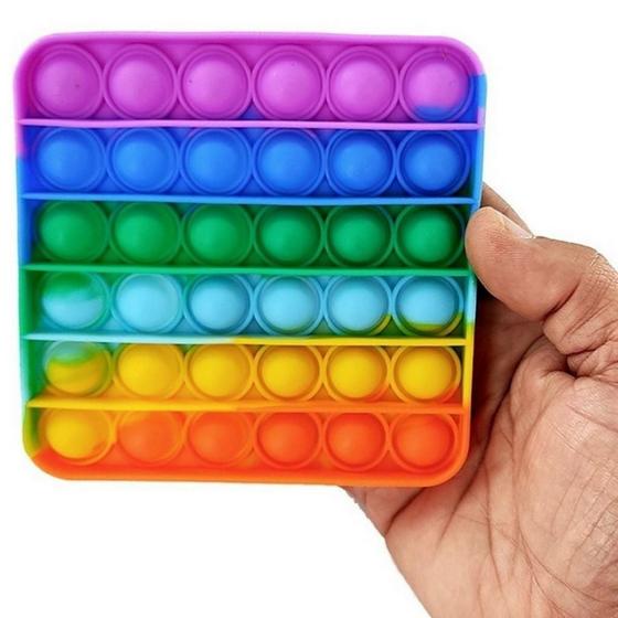 Imagem de Brinquedo Pop It Quadrado Ant Stress Kit Com 6 Peças Novo