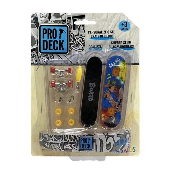 Imagem de Brinquedo Prodeck Skate de Dedo 1PC C/ Acessórios e Personalizável Estampa Sortida Multilaser-BR1803