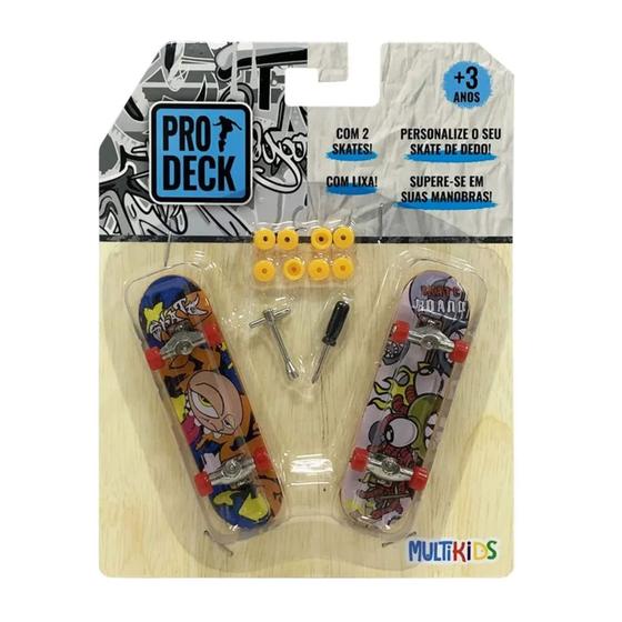 Imagem de Brinquedo Prodeck Skate de Dedo 2PC c Acessórios e Personalizável Estampa Sortida Multilaser-BR1804