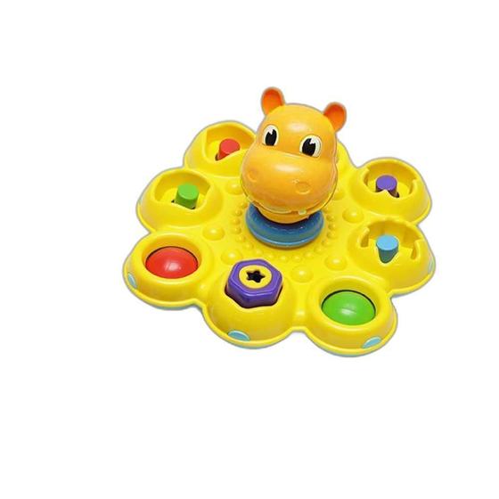 Imagem de Brinquedo Pula Bloco Hipopótamo Amarelo Tateti Ref.307