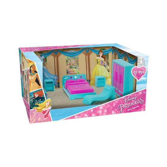 Imagem de Brinquedo Quarto Das Princesas Disney 7 Peças Presente Menina Brincadeira Criança B259