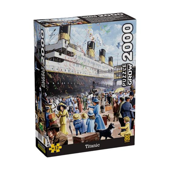 Imagem de Brinquedo Quebra-Cabeça Puzzle Titanic 2000 Peças Grow - 04212