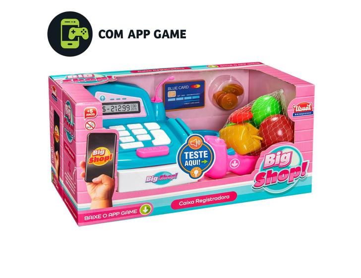 Imagem de Brinquedo Registradora Big Shop Girls c/Som e Luz (+APP)