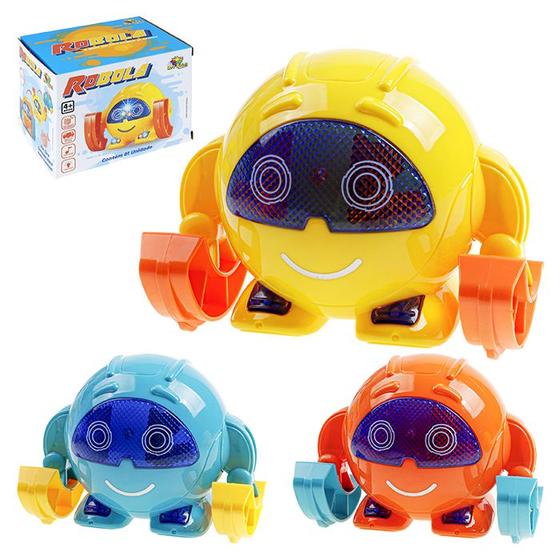Imagem de Brinquedo Robo Ball Bola Rola Com Braços Gira 360 Graus Com Som