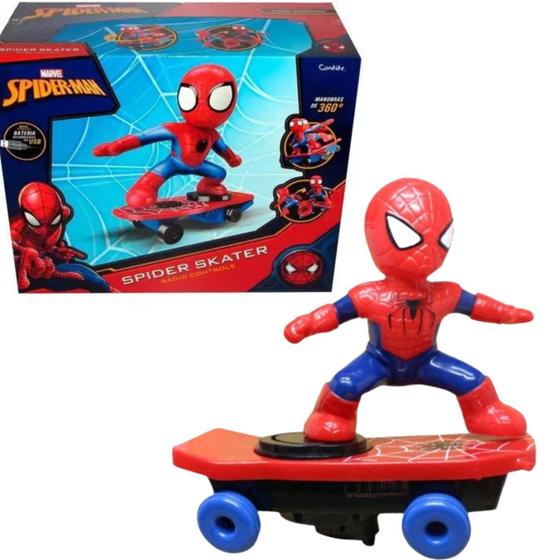 Imagem de Brinquedo Robo Emite Som e Luz Skate Mod:Homem Aranha