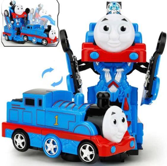 Imagem de Brinquedo Robô Thomas 2 em 1 Trem Trenzinho Musical Com Sons E luzes