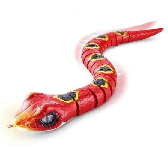 Imagem de Brinquedo Serpente Robô Alive Cobra Zuru Com Movimentos E Luzes Articulado Rasteja Original