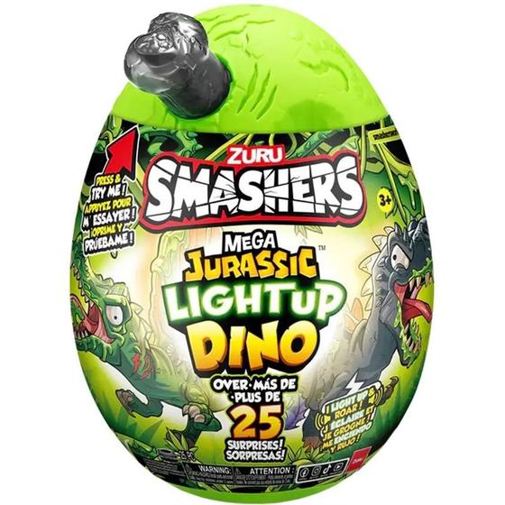 Imagem de Brinquedo Smashers Mega Jurassic Lightup Dino Surprises Zuru 74108