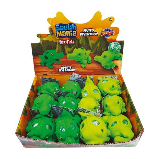 Imagem de  Brinquedo Squish Mania Crocodilo - Display  Com 12